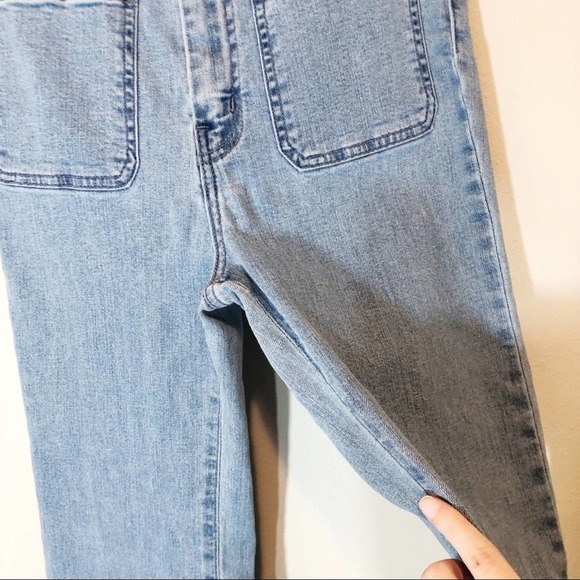 MUMU Blue Cropped Farrah Trouser retro high waist - Picture 6 of 12